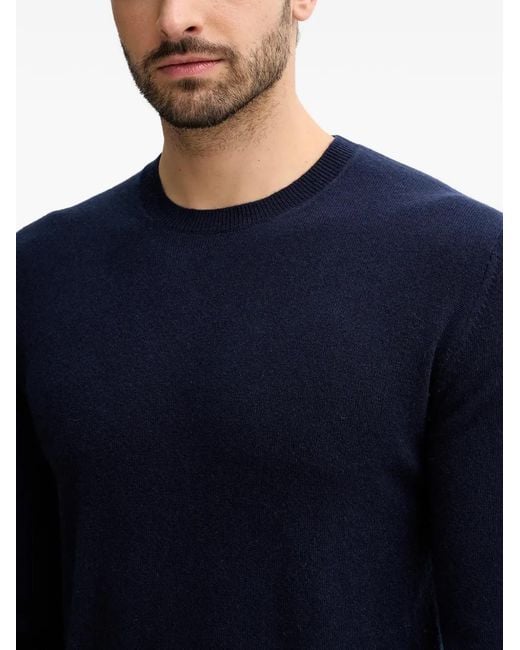 Benetton Blue Round-Neck Sweater for men