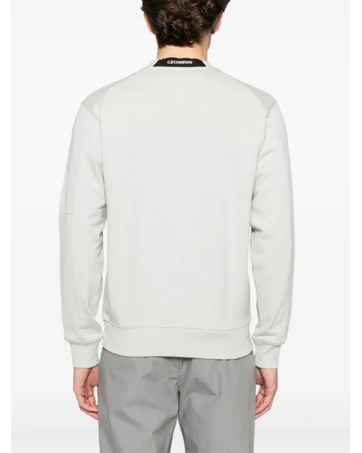 C P Company White Sweatshirts Crew Neck 18Cmss023A005086W for men