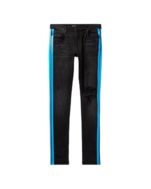 Amiri Blue Side-Stripe Jeans for men