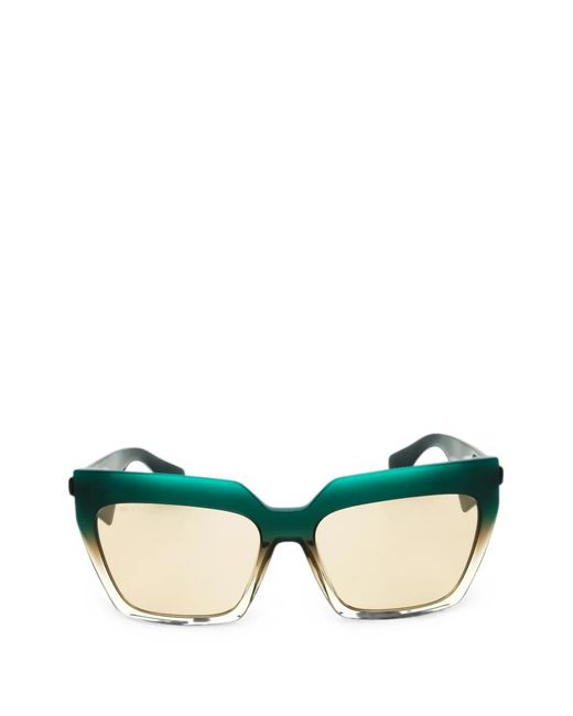 Etro Green Geometric-Frame Sunglasses