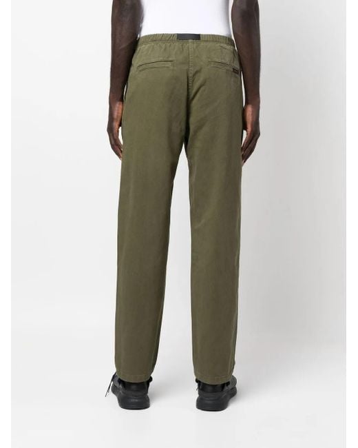Gramicci Green Belted-Waist Straight-Leg Trousers for men