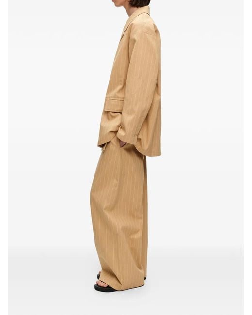 Bimba Y Lola Natural Pinstripe Blazer