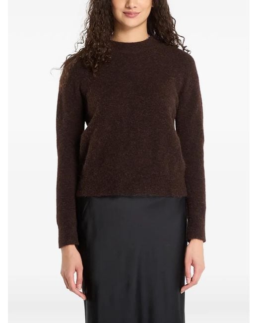 Samsøe & Samsøe Black Brushed-Knit Sweater