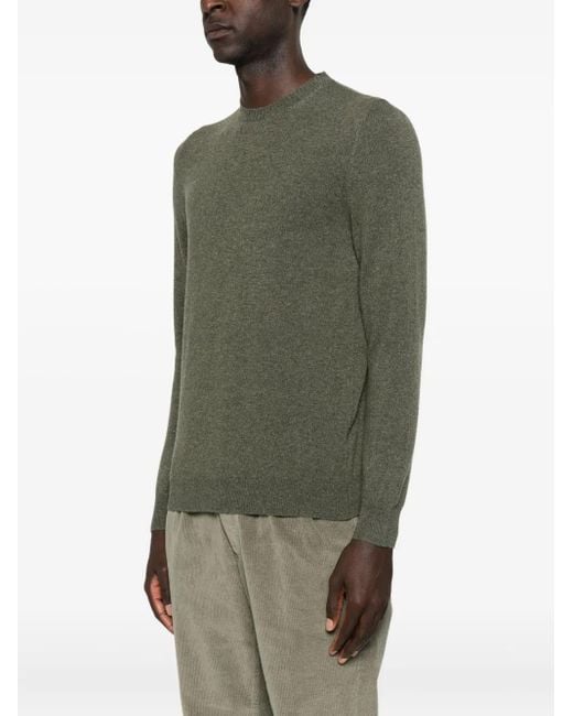 Fedeli Green Round-Neck Sweater for men