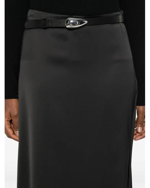 Marc O' Polo Black Satin Maxi Skirt