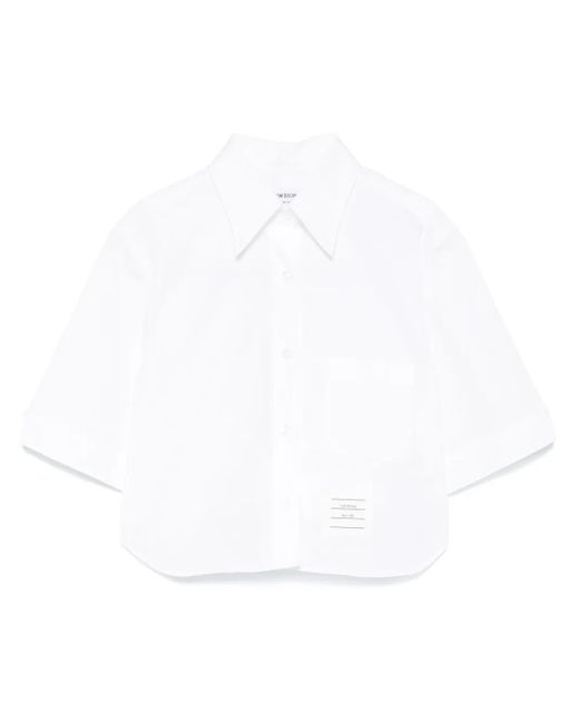 Camicia Crop di Thom Browne in White