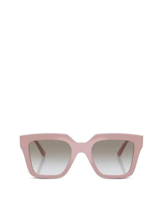 Vogue Eyewear Pink Logo-Detail Square-Frame Sunglasses
