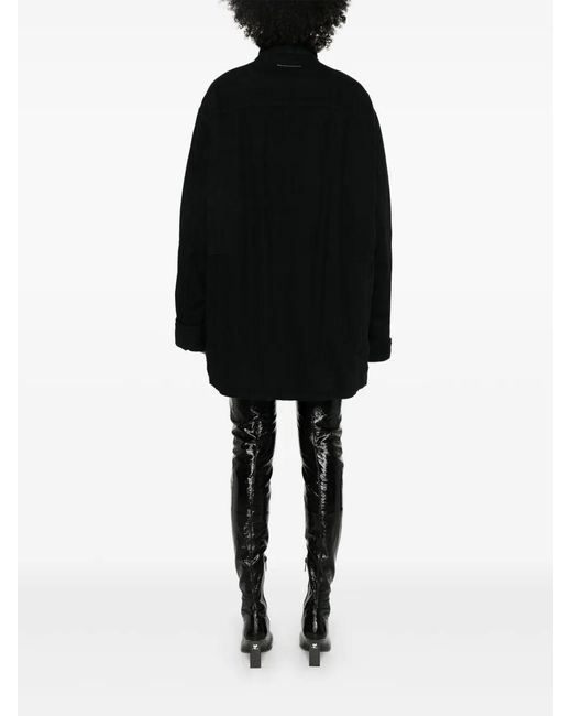 MM6 by Maison Margiela Black Cargo-Pocket Denim Jacket