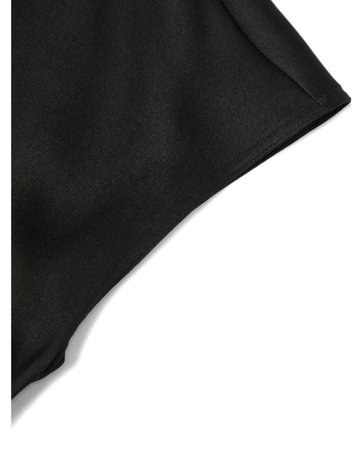 Shanghai Tang Black Ruched-Detail Blouse