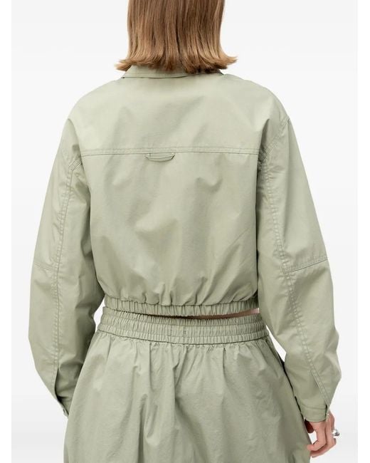 HUGO Green Elasticated-Hem Zip-Up Jacket