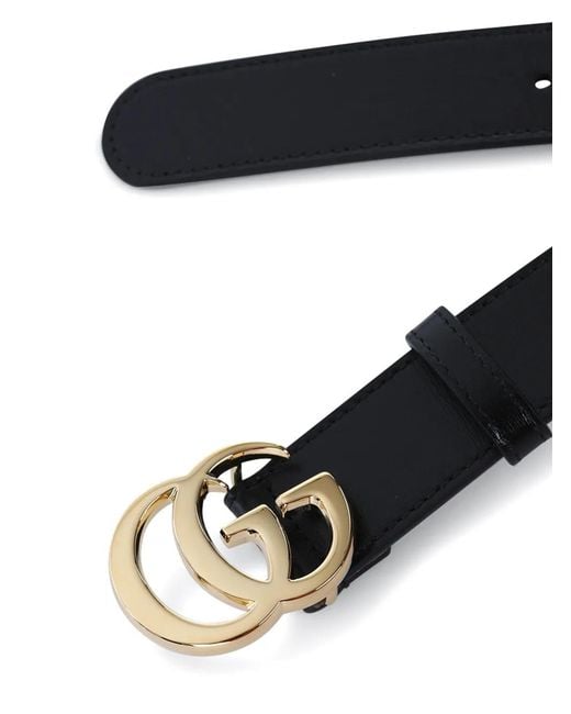 Gucci White Interlocking Buckle Leather Belt for men