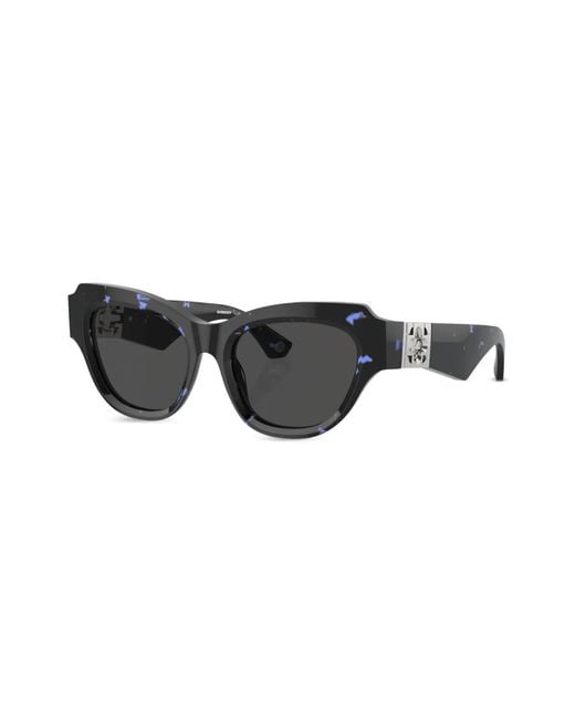 Burberry Black Rose Monogram Cat-Eye Sunglasses