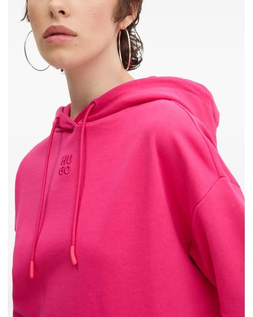 Sudadera Delfinia con capucha y logo HUGO de color Pink