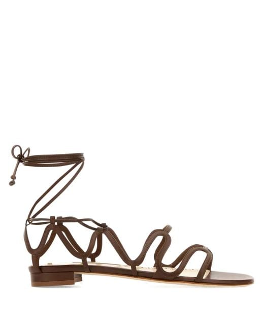 Sandali Fawda di Manolo Blahnik in Brown