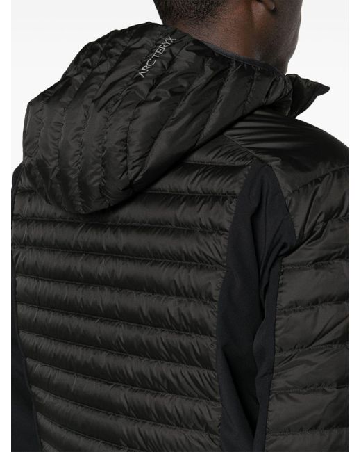 Arc'teryx Black Grey Cerium Padded Hybrid Jacket for men