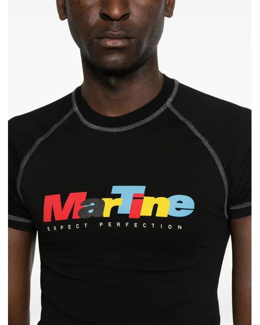 Martine Rose Black Raglan-Sleeve T-Shirt