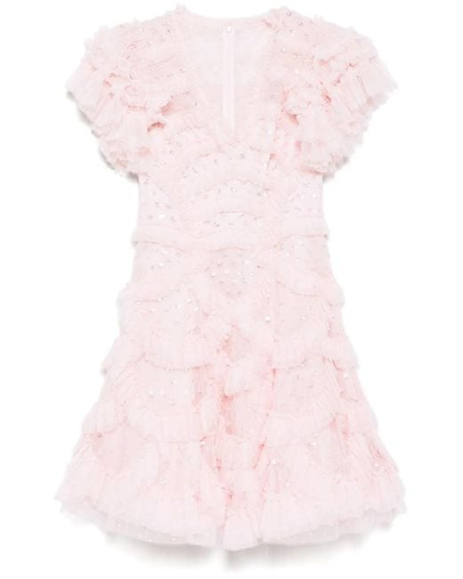 Abito Corto Aurelie di Needle & Thread in Pink