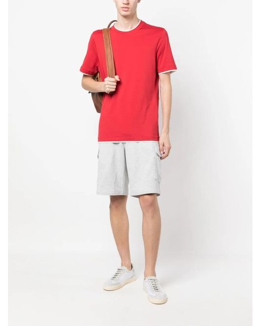 Brunello Cucinelli Gray Drawstring-Waist Bermuda Shorts for men