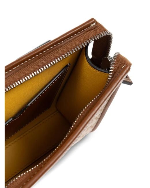 Max Mara Brown Monogram-Pattern Clutch Bag