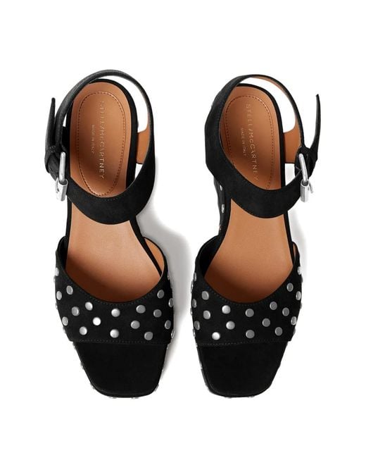 Stella McCartney Black Elyse Studded Platform Sandals