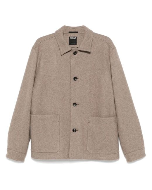 Chaqueta de cachemira Zegna de hombre de color Natural