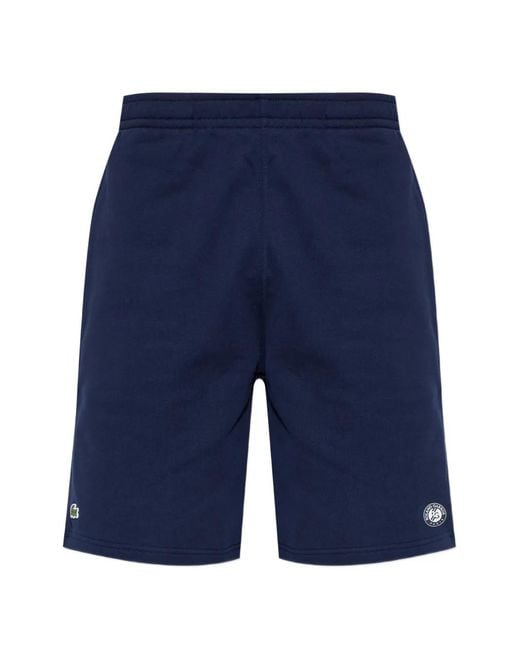 Lacoste Blue X Roland Garros Short À Patch Logo for men