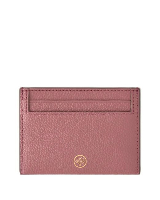 Mulberry Pink Logo-Detail Card Wallet