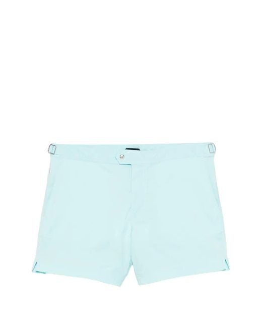 Tom Ford Blue Side-Adjuster Swim Shorts for men