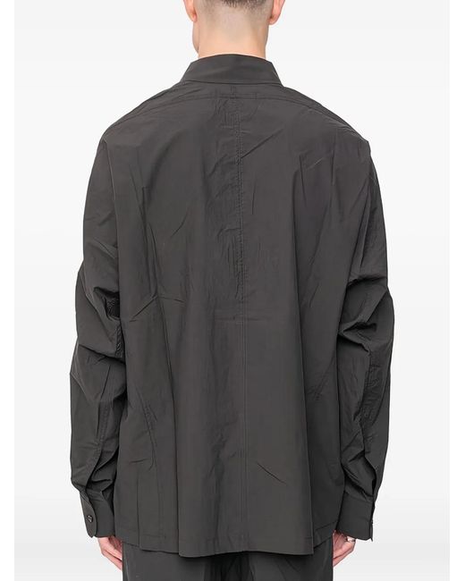 JOE CHIA Gray Zip-Pocket Long-Sleeve Shirt for men