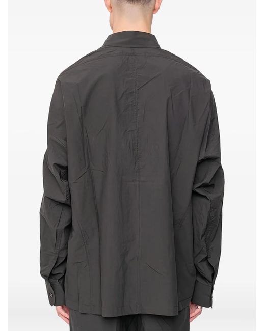 JOE CHIA Gray Zip-Pocket Long-Sleeve Shirt for men
