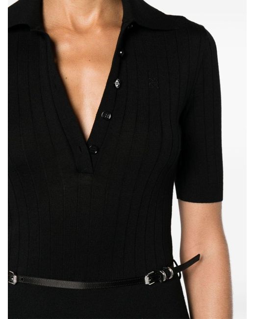 Givenchy Black Midikleid mit Gürtel