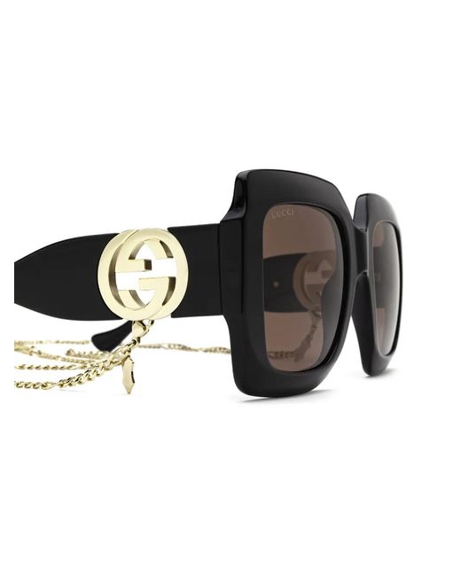 Gucci Black Interlocking G Sunglasses