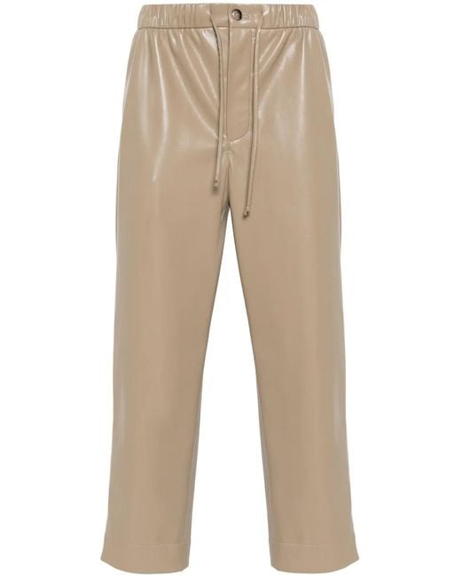 Nanushka Natural Drawstring Straight-Leg Trousers for men