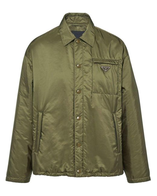 Prada Green Re-nylon Shirt Jacket for men