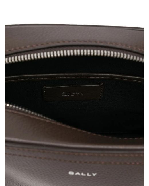 Bally Black Logo-Print Messenger Bag for men