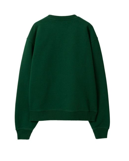 Burberry Green Ekd-appliqué Cotton Sweatshirt for men