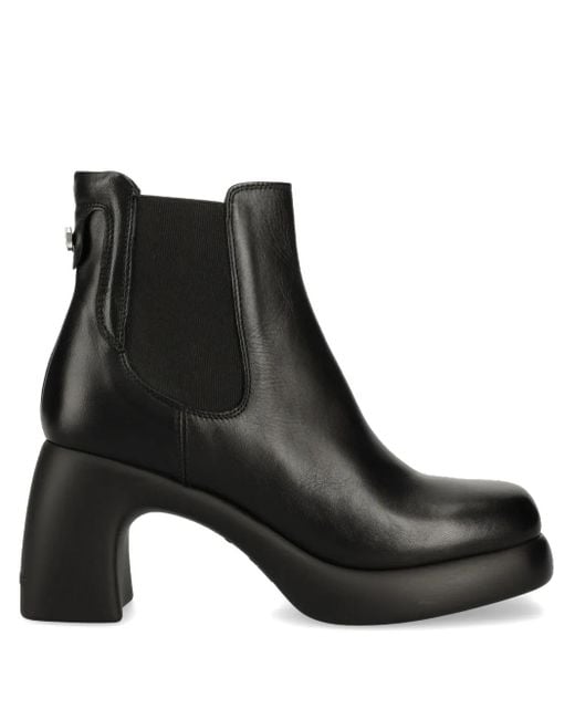 Karl Lagerfeld Black Leather Ankle Boots