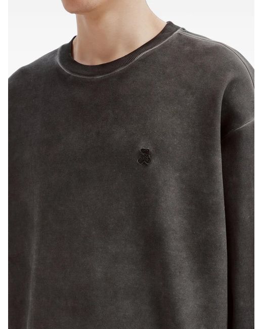 Izzue Gray Logo-Embossed Sweatshirt for men
