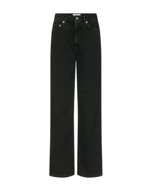 Loulou de Saison Black Mico Wide-Leg Jeans