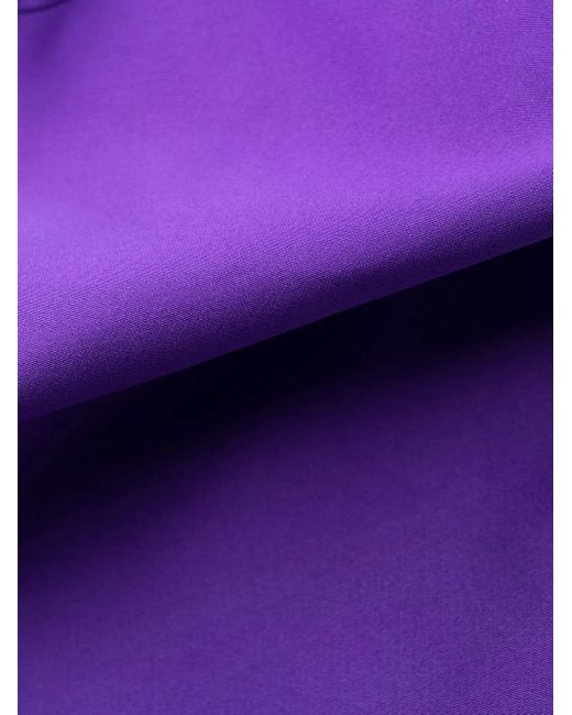 P.A.R.O.S.H. Purple Feathered Mini Dress