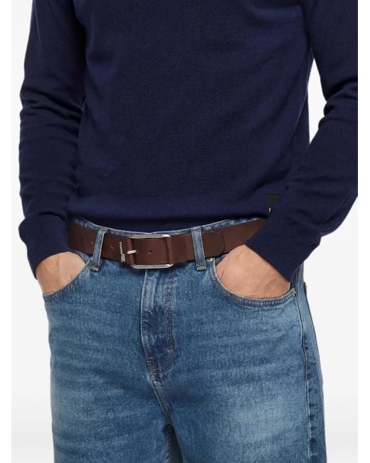 Karl Lagerfeld Brown Leather Belt for men