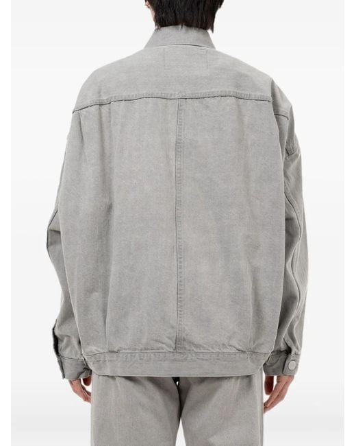 in・stru(men-tal) Gray Bleached Denim Jacket for men