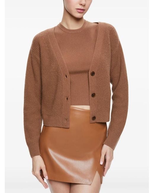 Alice + Olivia Siobhan Mini-Wikkelrok in het Brown