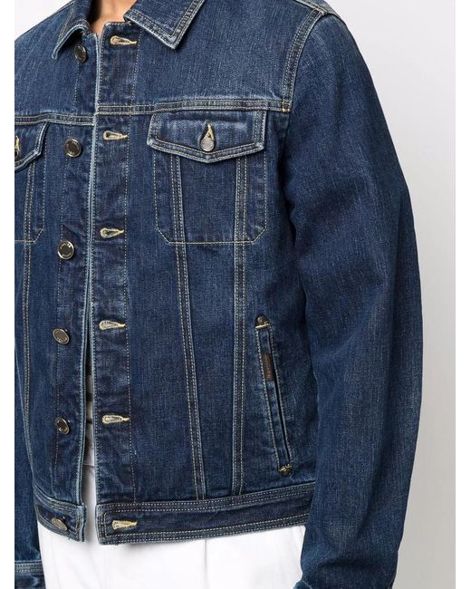 Moorer Denim Jack in het Blue voor heren