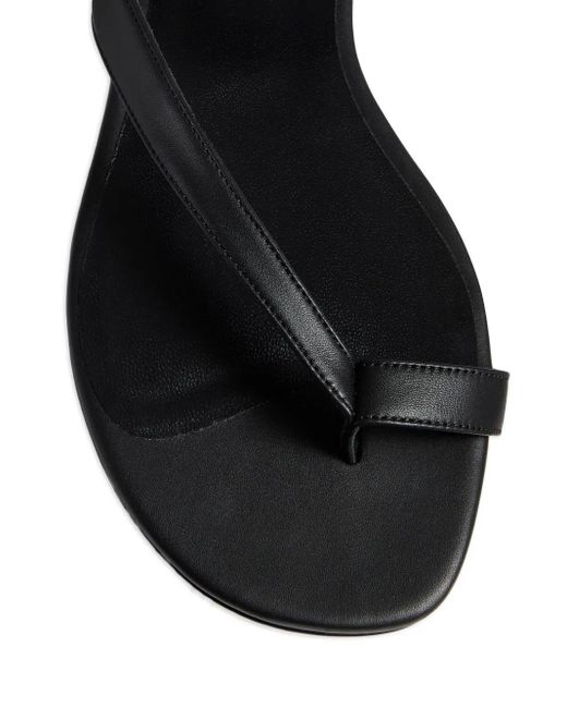 Khaite Black Ankle-Strap Sandals