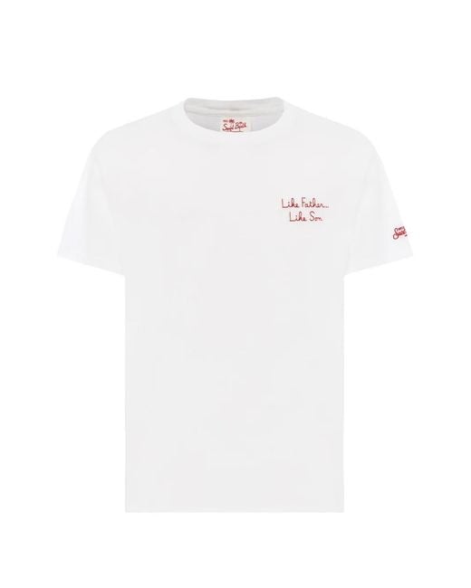 Mc2 Saint Barth White T-Shirt Portland À Imprimé Graphique for men