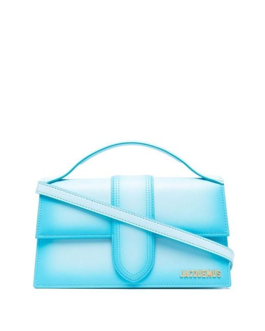 Jacquemus Leather Le Grand Bambino Tote Bag in Blue | Lyst