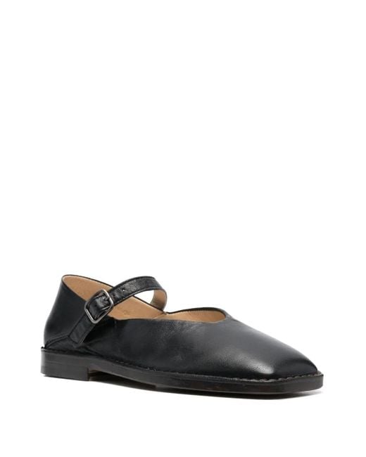 Lemaire Black Square Toe Loafers