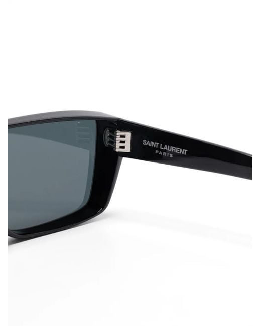 Saint Laurent Gray Rectangle-Frame Sunglasses