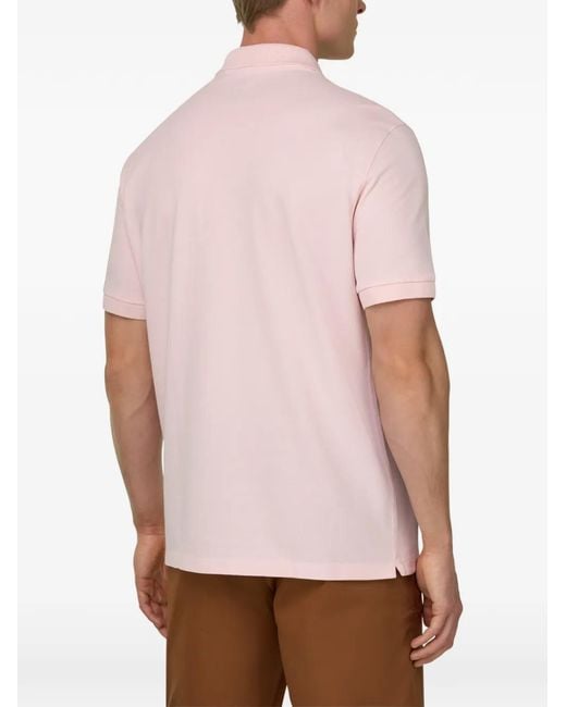 Boggi Pink Cotton Polo Shirt for men